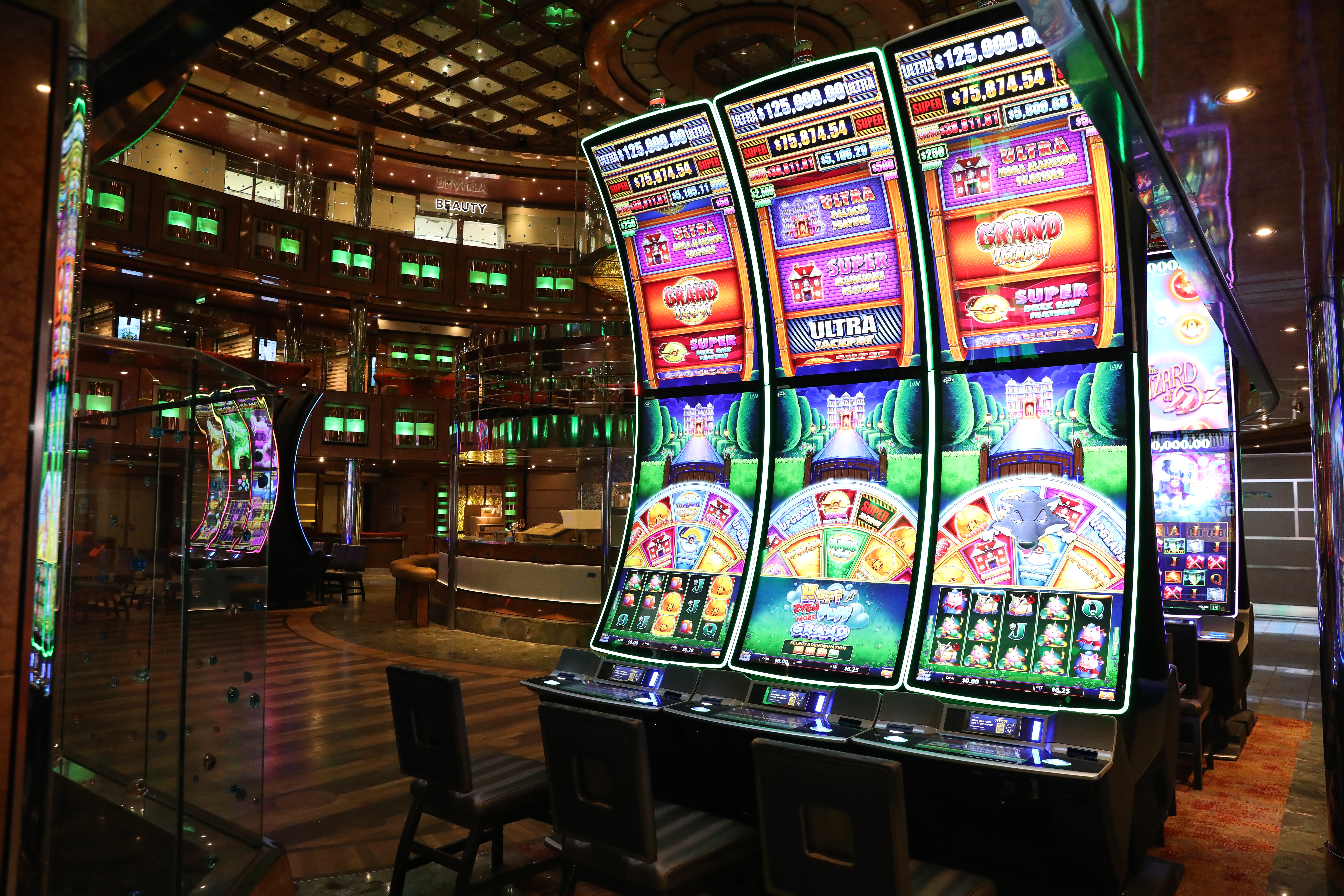 Carnival Dream fresh out of drydock, showing the refreshed casino spaces.